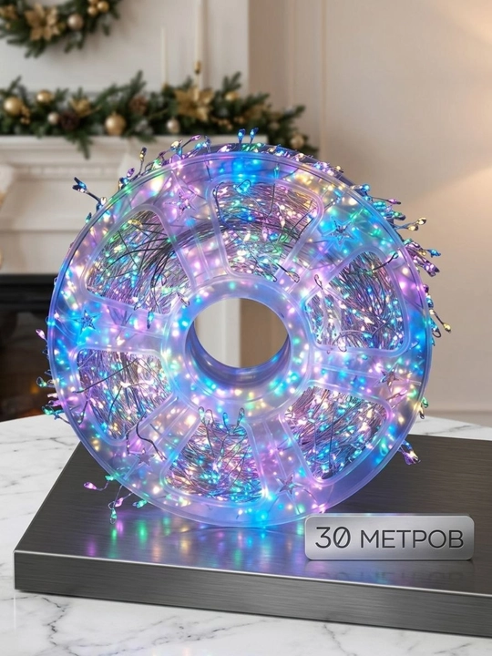 LED girlyanda “Shudring”, 30 metr, 8 rejimli, pult bilan