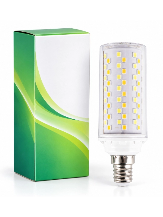 LED sham lampochkasi, 24 Vt, E14, oq chiroq va uch rangli rejim 