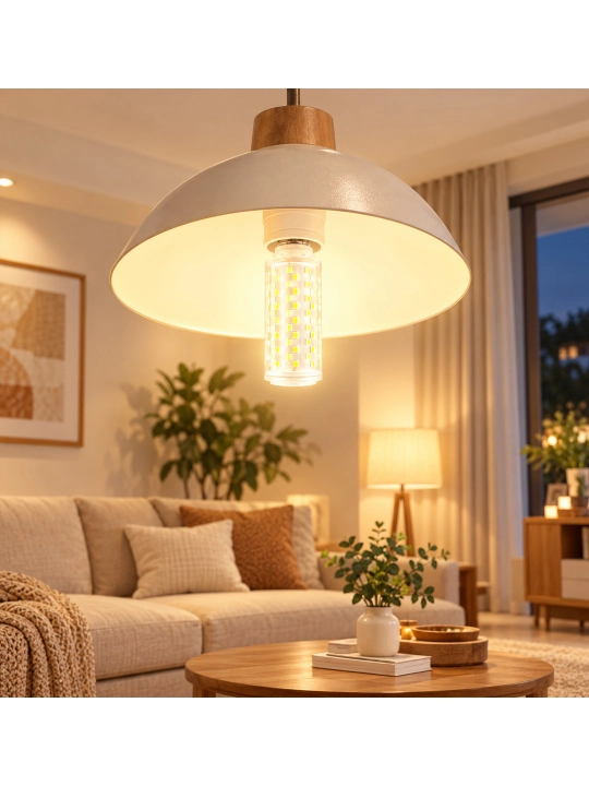 LED sham lampochkasi, 24 Vt, E14, oq chiroq va uch rangli rejim 