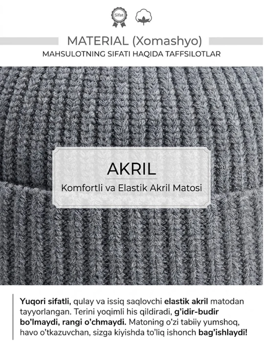 Erkaklar va ayollar uchun issiq qishki va kuzgi bini shlyapasi, uniseks