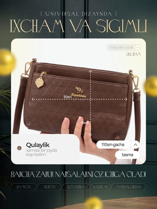 Ayollar cuhun sumka, crossbody