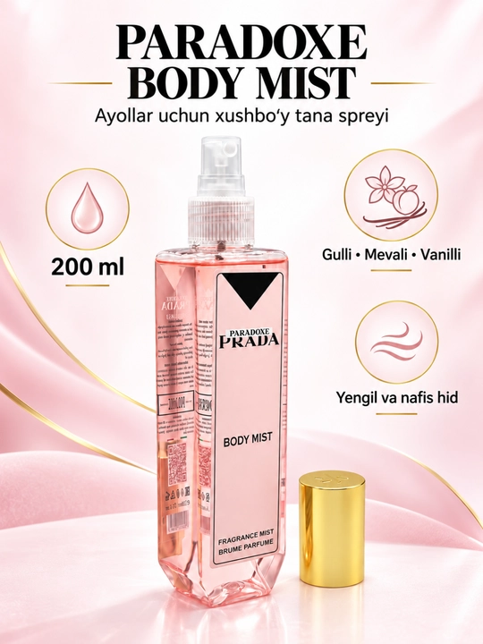 Ayollar uchun Paradoxe Body Mist xushbo‘y tana spreyi, 200 ml - 