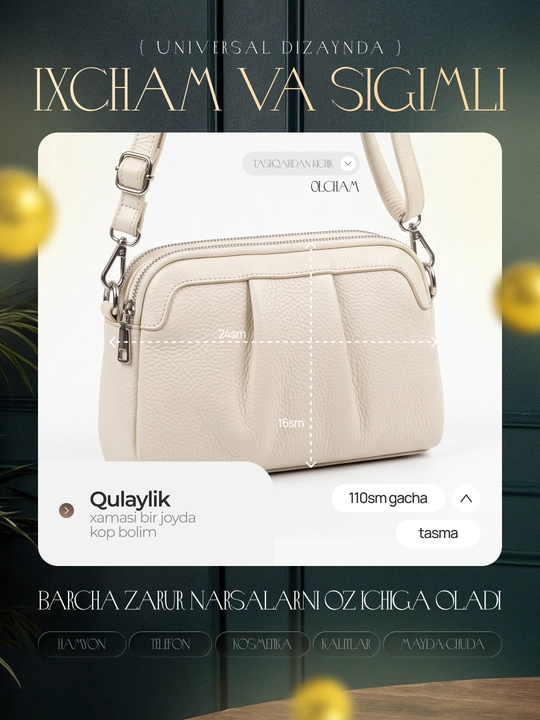 Zamonaviy ayollar sumkasi, kundalik