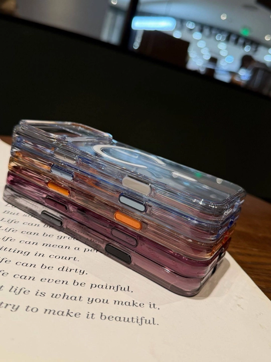 IPhone 17-18 Pro Max/Pro uchun shaffof MagSafe g‘ilofi, kamera himoyasi bilan polikarbonatdan tayyorlangan