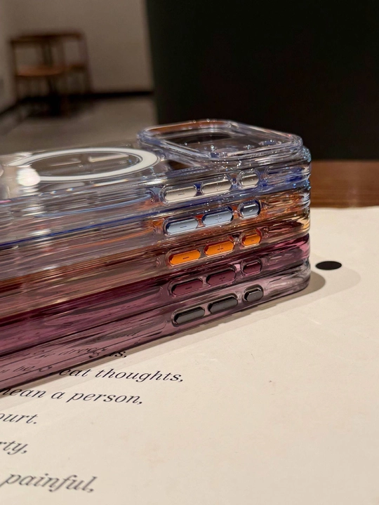 IPhone 17-18 Pro Max/Pro uchun shaffof MagSafe g‘ilofi, kamera himoyasi bilan polikarbonatdan tayyorlangan