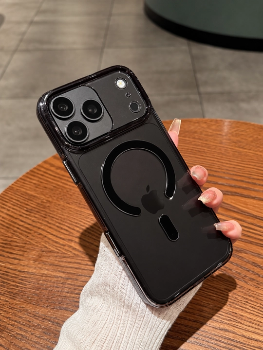 IPhone 17-18 Pro Max/Pro uchun shaffof MagSafe g‘ilofi, kamera himoyasi bilan polikarbonatdan tayyorlangan