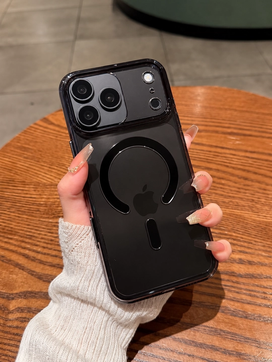 IPhone 17-18 Pro Max/Pro uchun shaffof MagSafe g‘ilofi, kamera himoyasi bilan polikarbonatdan tayyorlangan