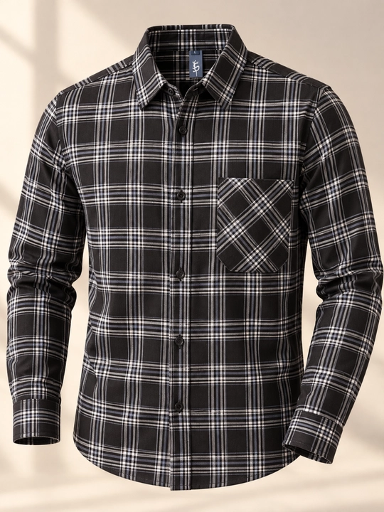 Мужская рубашка в клетку, overshirt