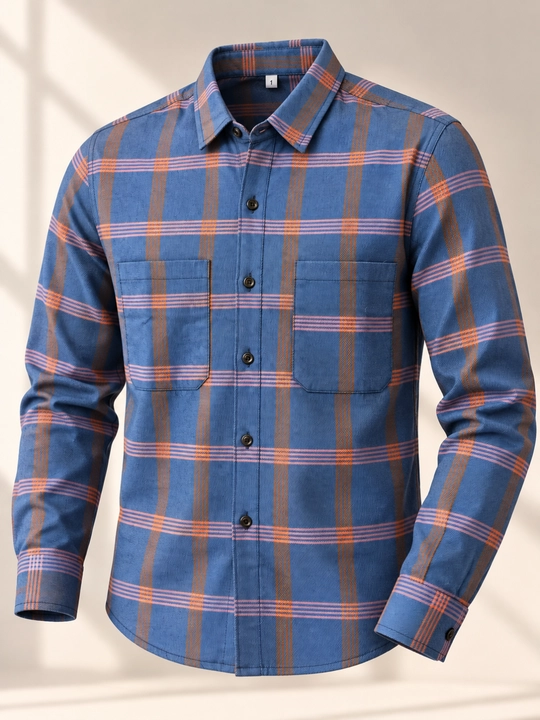 Мужская рубашка в клетку, overshirt