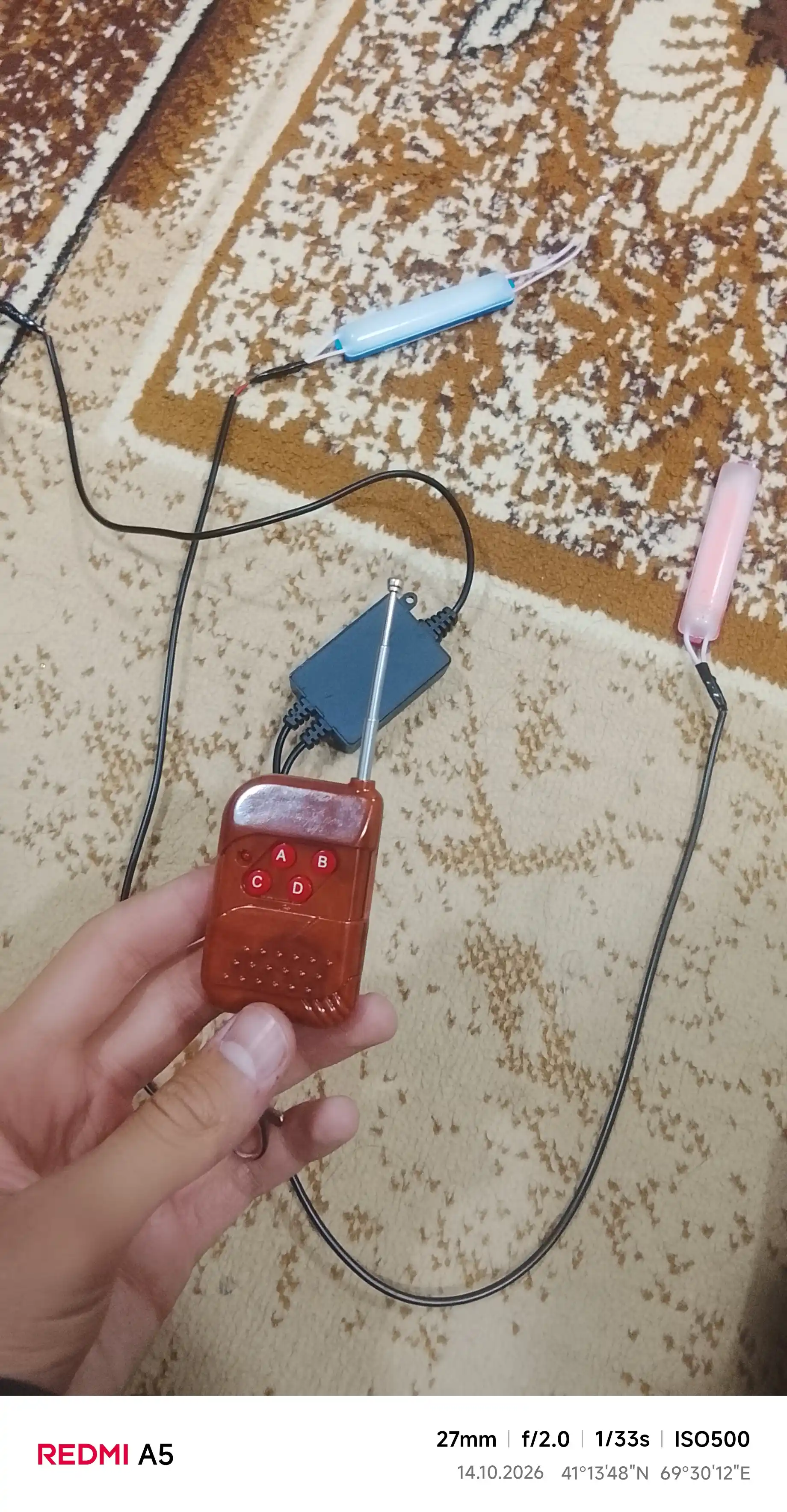 Qo'shimcha LED faralarni boshqarish bloki, stroboskop, simsiz masofadan boshqaruv pulti