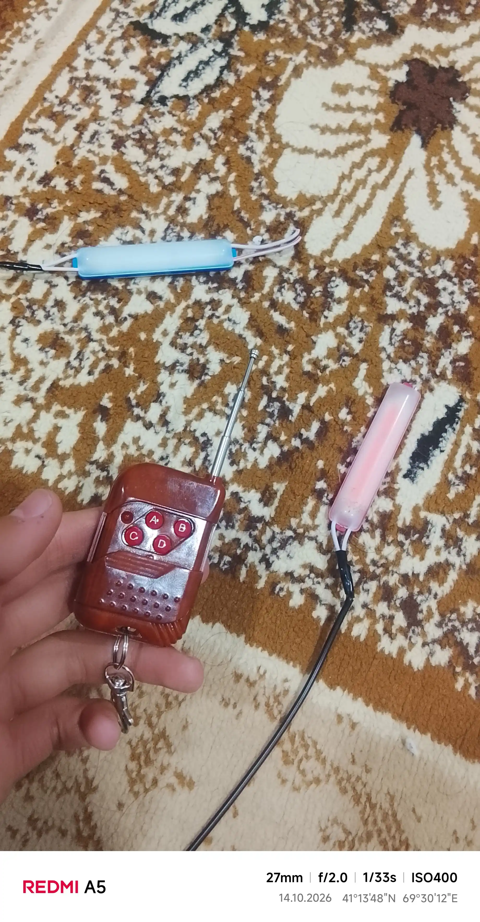 Qo'shimcha LED faralarni boshqarish bloki, stroboskop, simsiz masofadan boshqaruv pulti