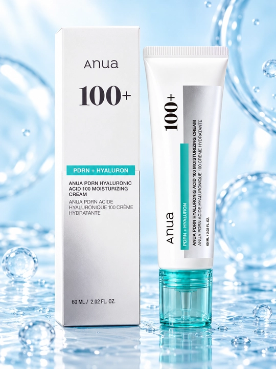 Anua PDRN + Hyaluronic Acid 100+ — увлажняющий крем для лица, 60 мл