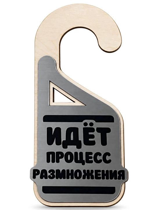 Прикольная табличка на дверную ручку "Идёт процесс размножения"
