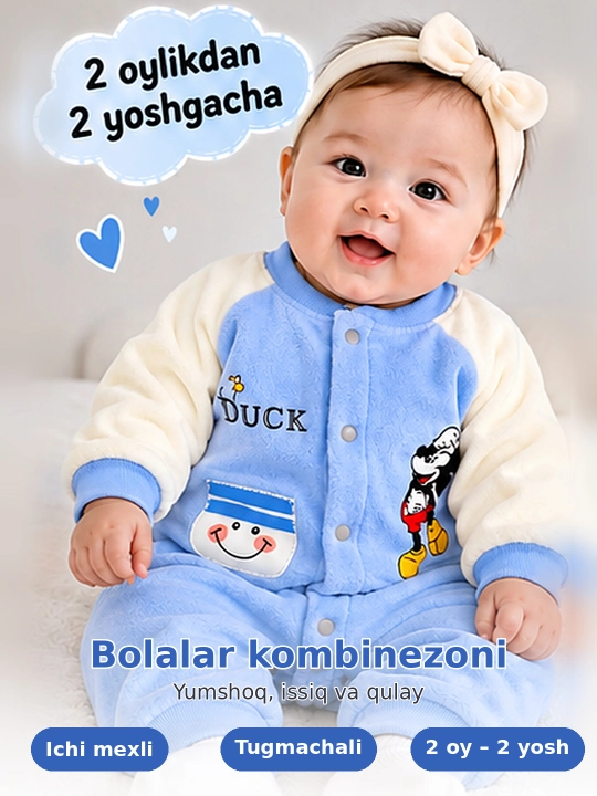 Chaqaloqlar uchun kombinezon va bodilar qishki kombinezon qalin bodiylar bolalar bodiylari - 