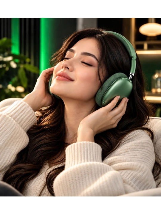 Simsiz quloqchinlar Pods Max, mikrofonli, Bluetooth 5.1, to'liq o'lchamli