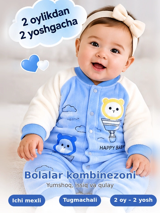 Chaqaloqlar uchun kombinezon va bodilar qishki kombinezon qalin bodiylar bolalar bodiylari - 