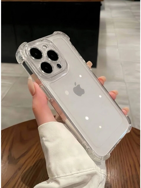 Chexol iPhone 7, 8, SE, XS, 11,12,13,14,15,Pro,Max, uchun, shaffof, silikon