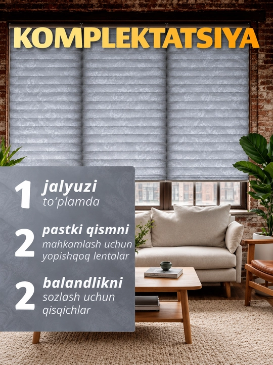 Yopishqoq jalyuzi parda, oyna uchun jalyuzi pardalar