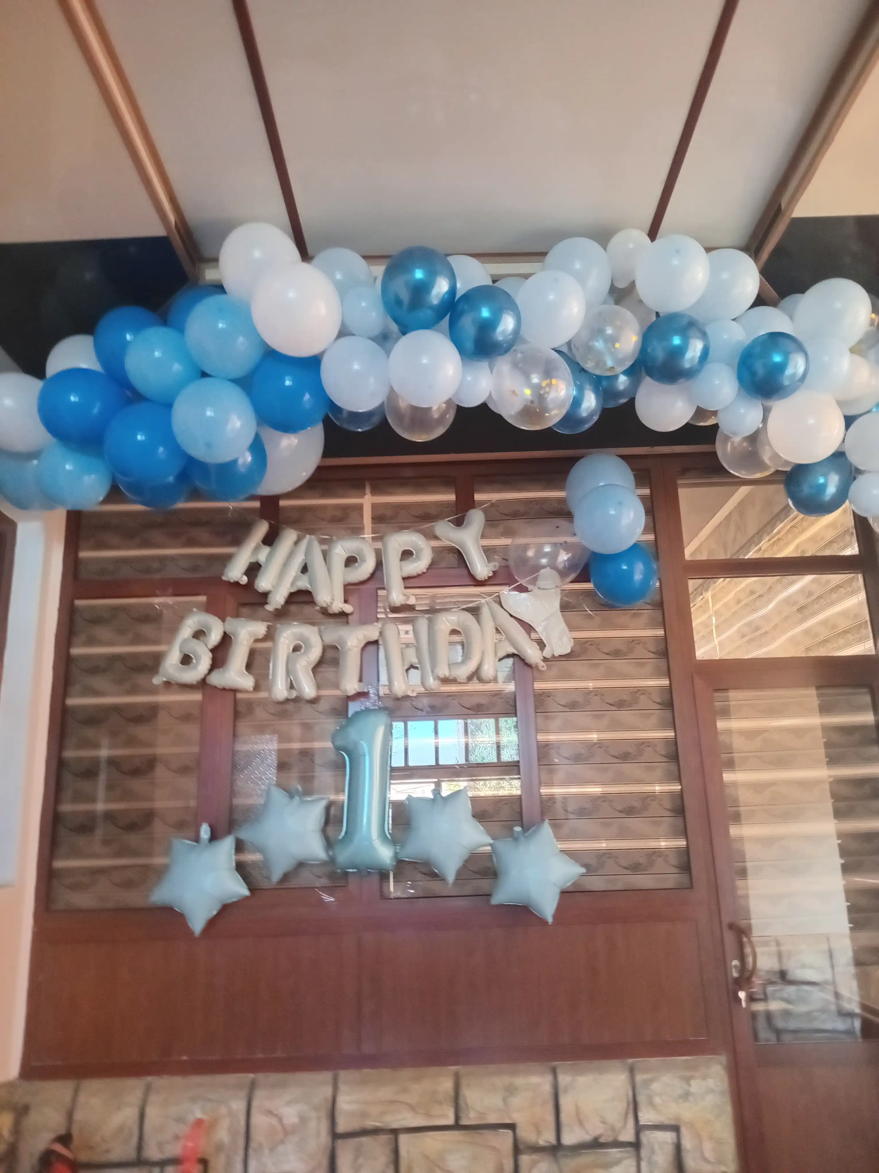 Большой набор воздушных шаров Happy Birthday для фотозоны и дня рождения