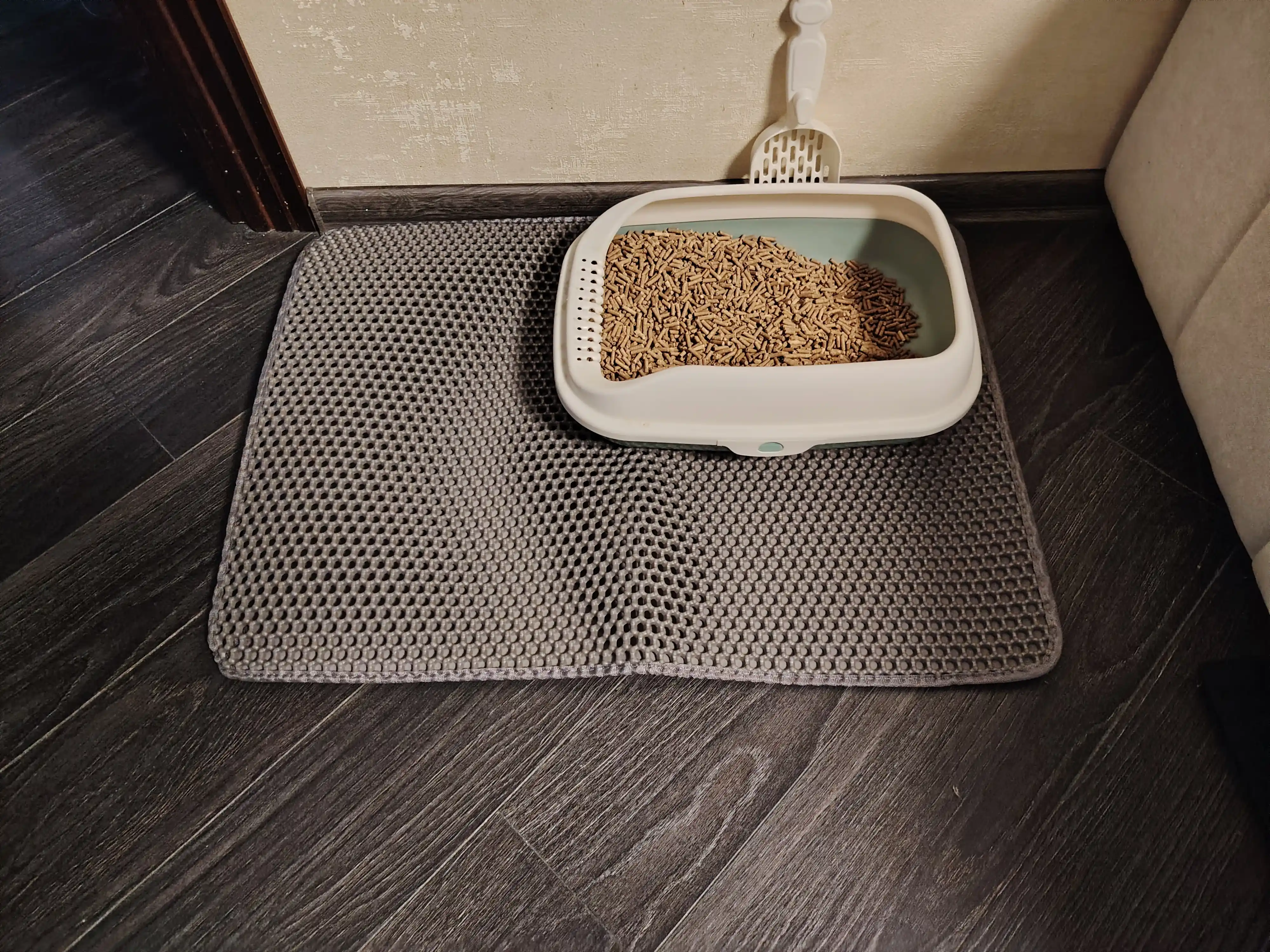 Двухслойный EVA коврик под лоток, мат, для кошек, под миску, коврик для кошачьего туалета