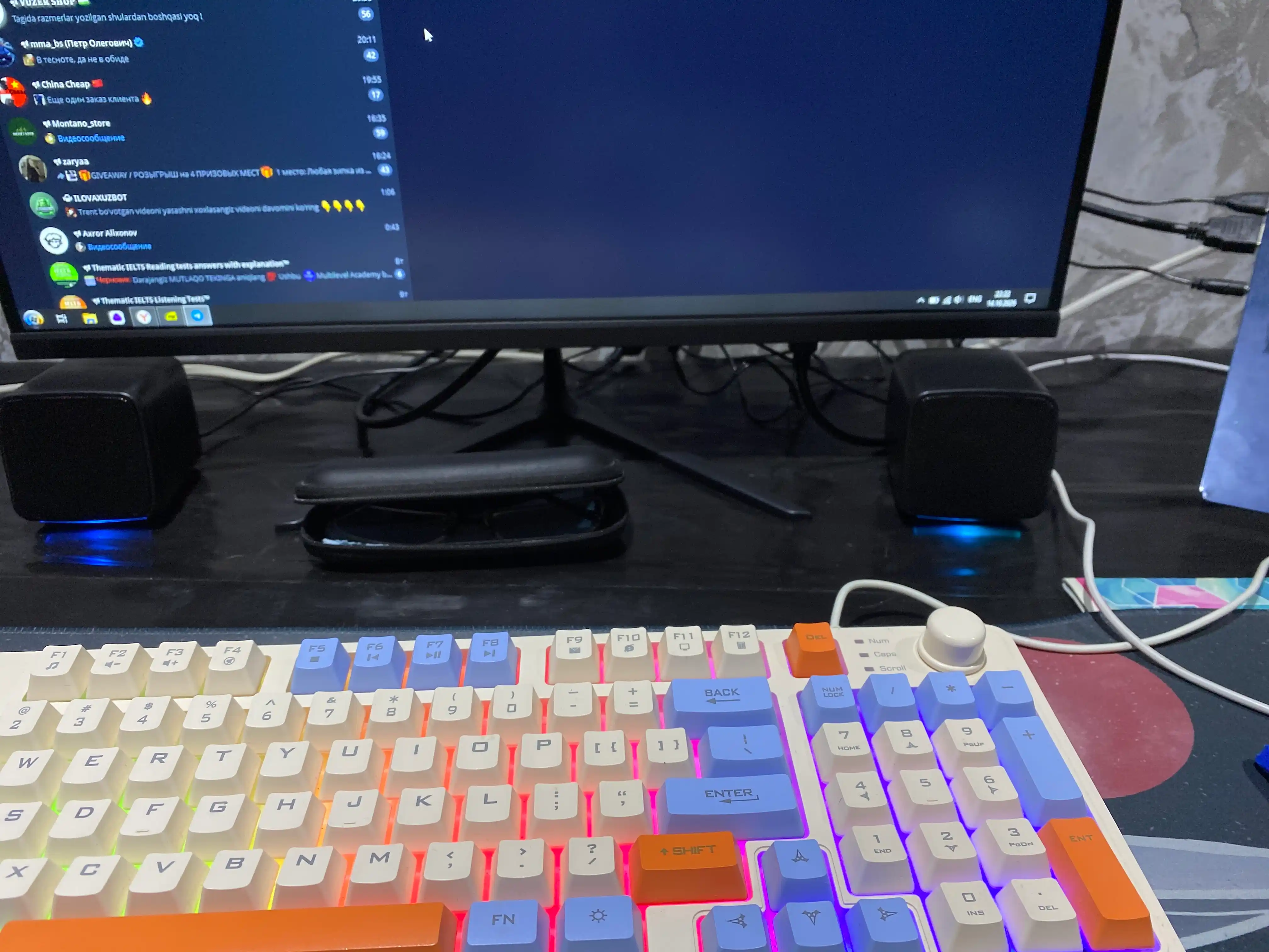 Колонки мини с RGB подсветкой, для компьютеров, смартфонов и ноутбуков, USB
