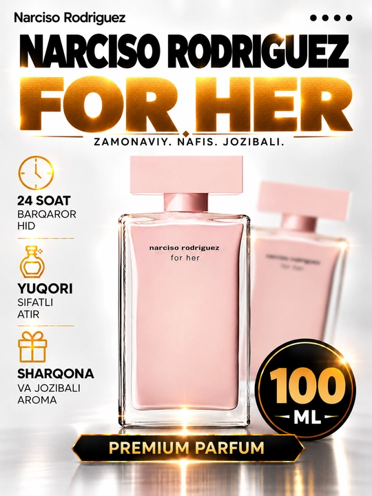 Narciso Rodriguez For Her Eau de Parfum 100 мл – женский цветочно-мускусный аромат - 