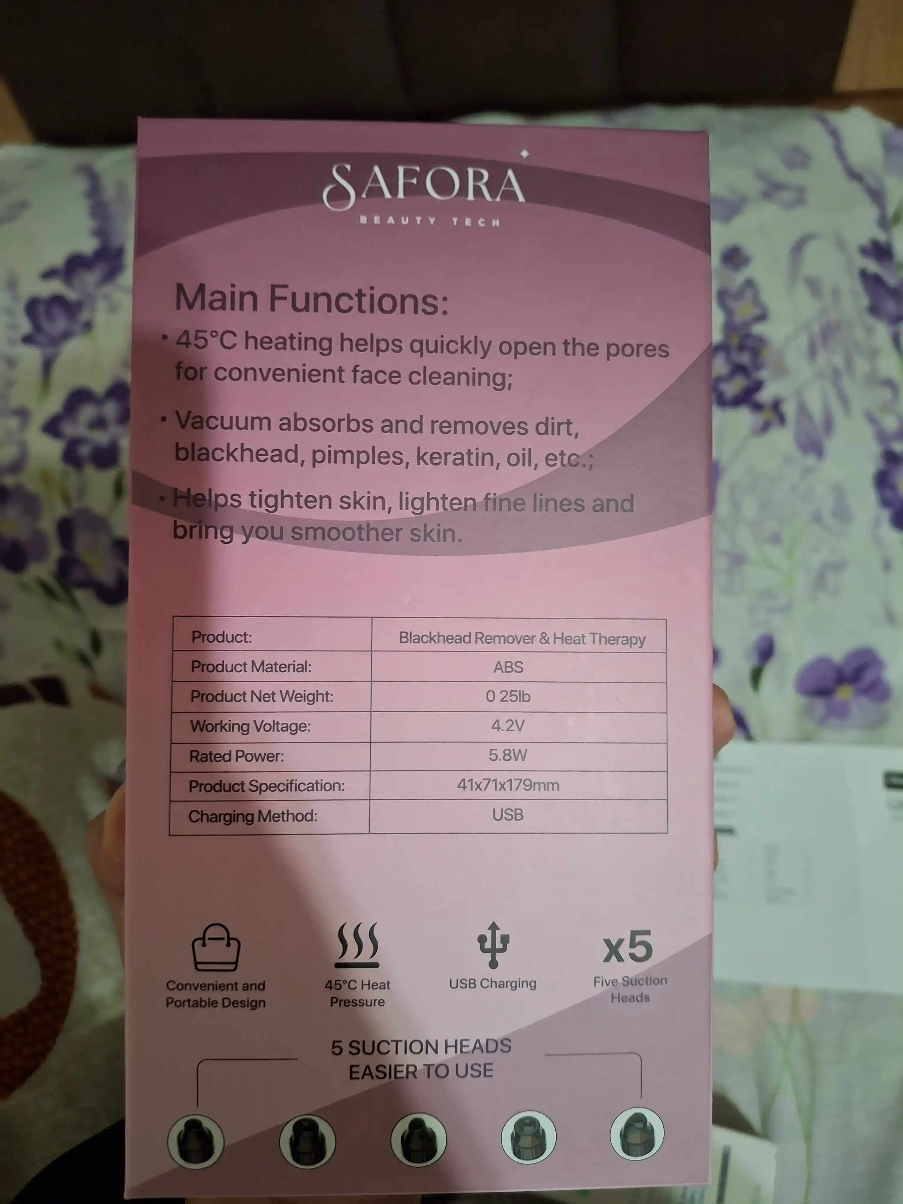 Вакуумный аппарат для лица SAFORA, массажер для лица и шеи