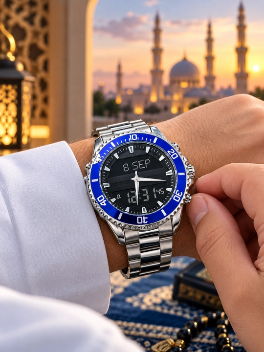 Namoz eslatmasi va qibla ko‘rsatkichi tushirilgan SKMEI Azan qo‘l soati - 