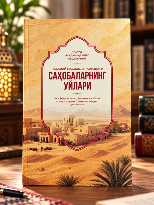 Дома сподвижников вокруг мечети Пророка , книга на узбекском языке - 