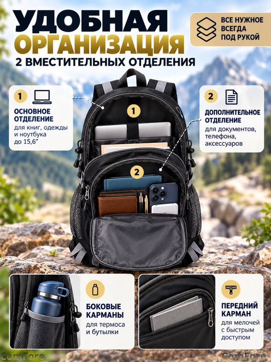 Ryukzak sport, Uniseks, maktab, ish, sayyohlik, suv o'tkazmaydigan uchun kundalik