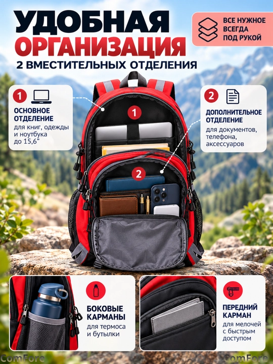 Ryukzak sport, Uniseks, maktab, ish, sayyohlik, suv o'tkazmaydigan uchun kundalik