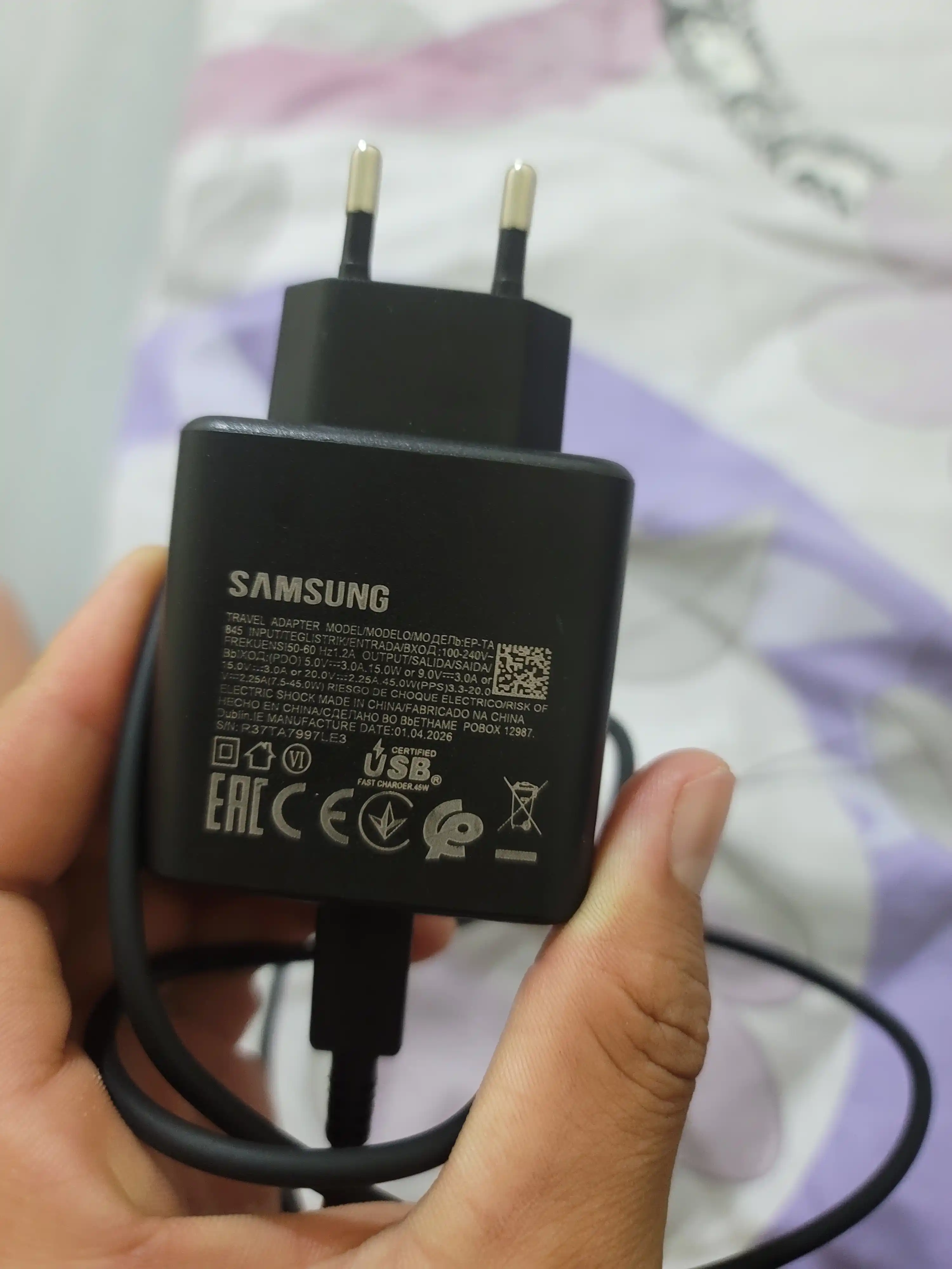 Зарядное устройство Samsung 45 Вт, 25 Вт, кабель Type-C, быстрое зарядное устройство