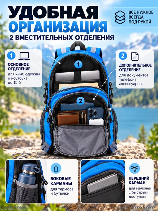 Ryukzak sport, Uniseks, maktab, ish, sayyohlik, suv o'tkazmaydigan uchun kundalik