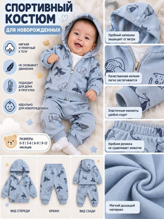 Спортивный костюм для новорожденных - 