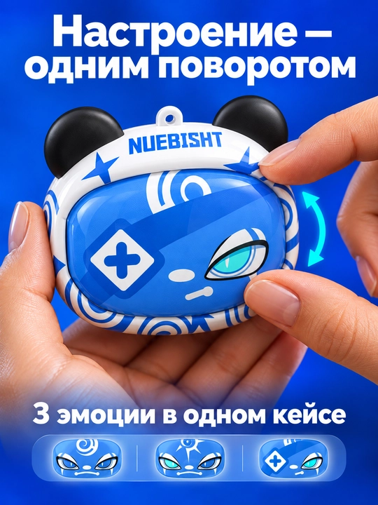 EMOFLIP TWS simsiz quloqchinlar, Bluetooth 5.4, mikrofon va zaryadlash keysi bilan