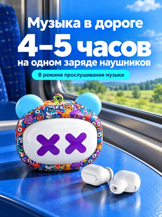 EMOFLIP TWS simsiz quloqchinlar, Bluetooth 5.4, mikrofon va zaryadlash keysi bilan