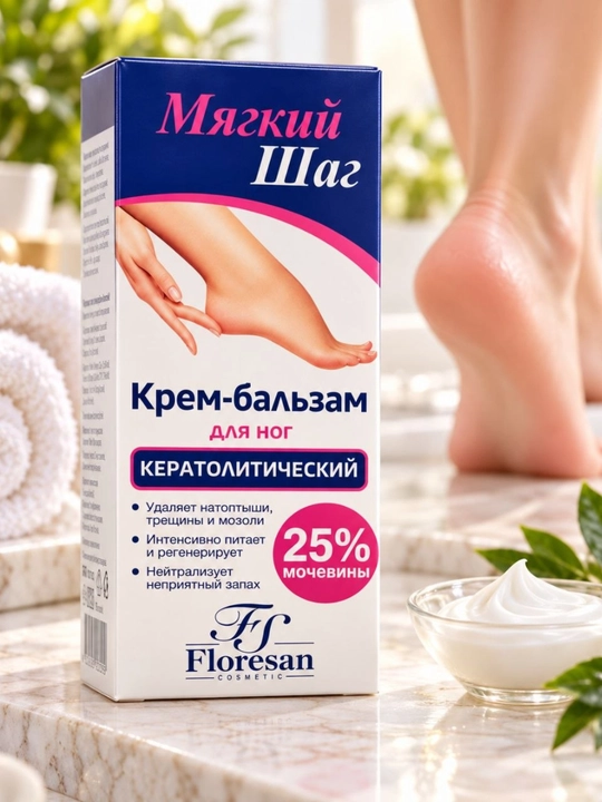 Бальзам для ног с мочевиной 15%, увлажняющий и смягчающий, для сухой кожи и пяток