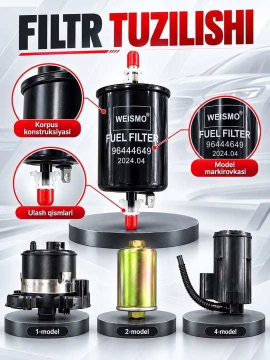 Avtomobil uchun benzin filtri, Matiz, Lacetti, Gentra, Damas, Nexia, Spark, Cobalt