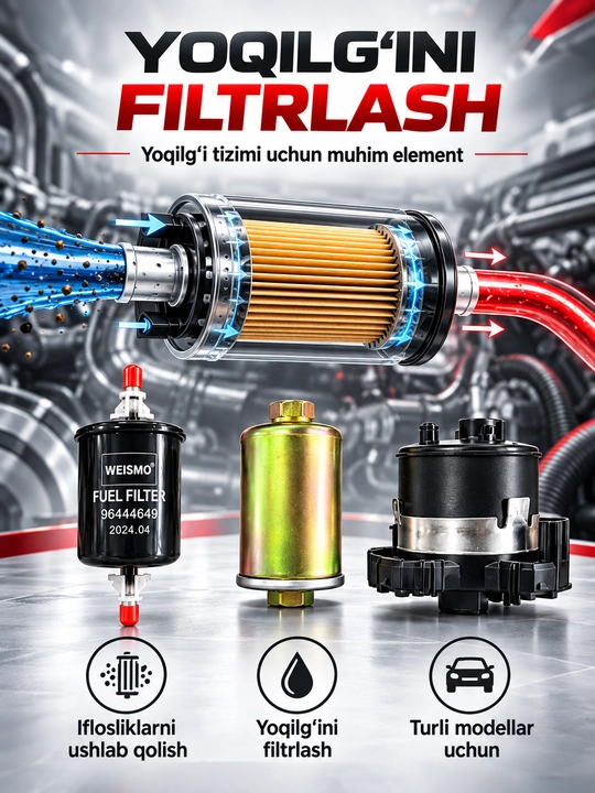 Avtomobil uchun benzin filtri, Matiz, Lacetti, Gentra, Damas, Nexia, Spark, Cobalt