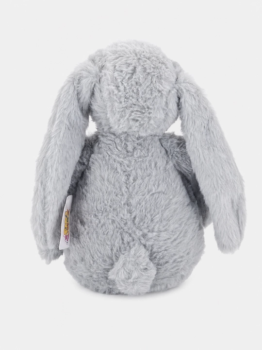 Uzun quloqli kulrang plyush quyon, pushti burunli Zak!Toys