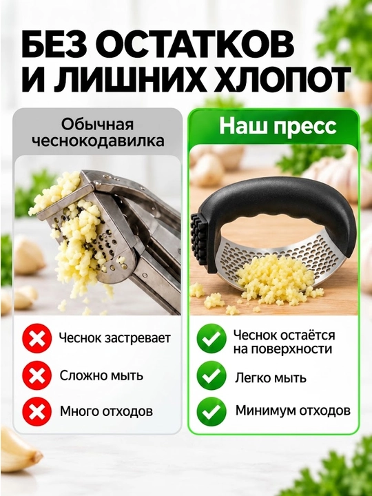Измельчитель и тёрка для чеснока, без запаха на руках, быстро и удобно для кухни