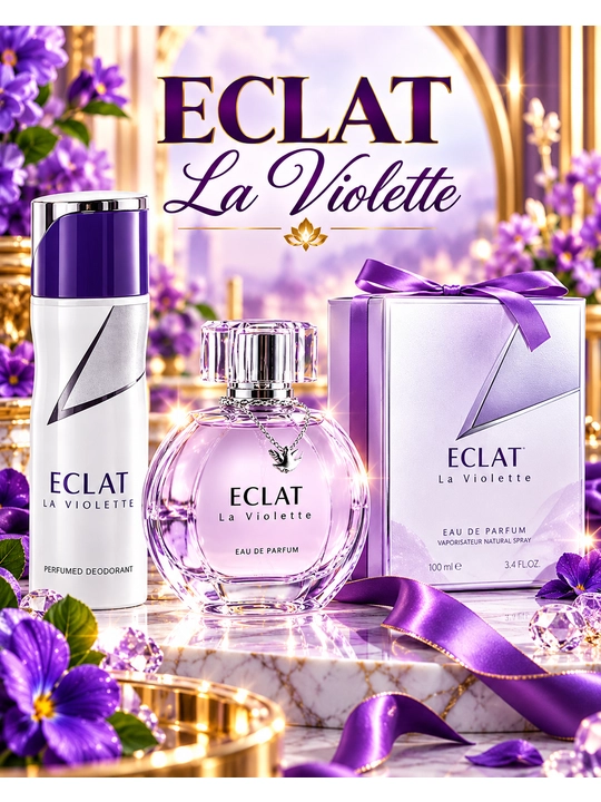 Eclat, Ayol va qizlar uchun prafyumeriya to'plami, Ayollar atiri 100ml, dezodarant 200 ml - 