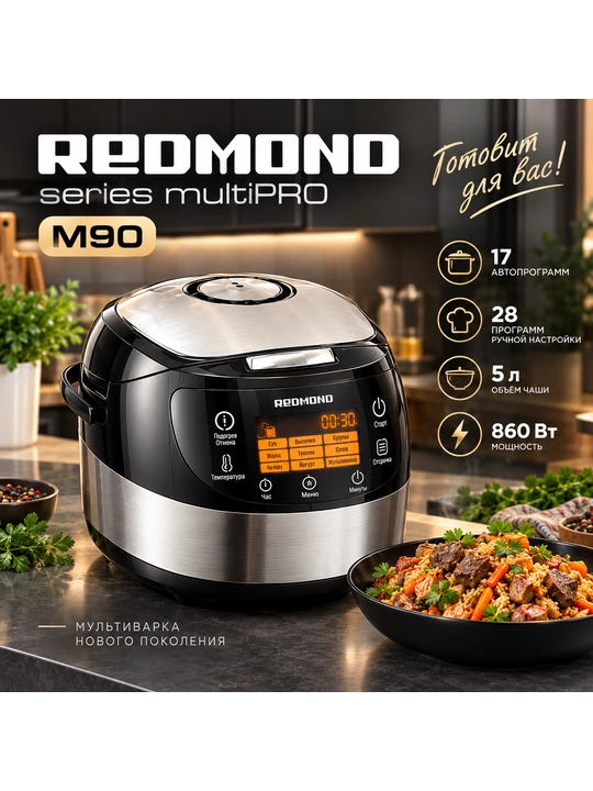 Функциональная мультиварка для дома Redmond RMC-M90 - 