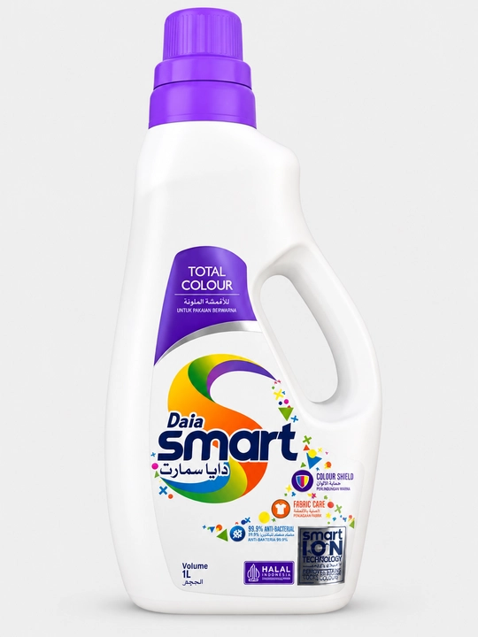 Гель для стирки Daia Smart Total Colour, для цветного белья, Smart ION, 1 л