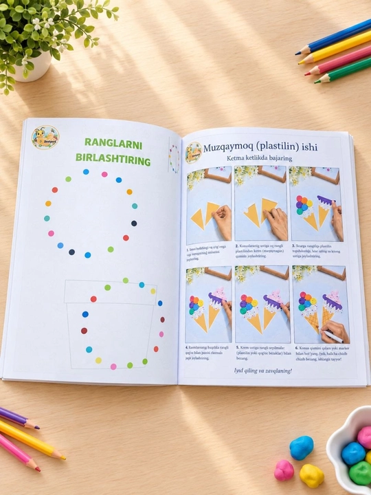 "BUSY BEE" mashg'ulotlar kitobi va anjomlari, bolalar uchun ajoyib sovg'a