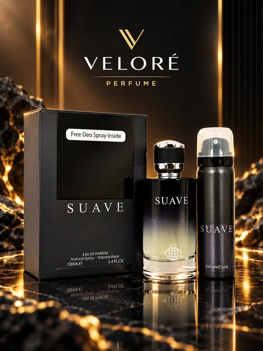 VELORÉ PERFUME SUAVE Мужская парфюмерная вода, 100 мл + дезодорант-спрей - 