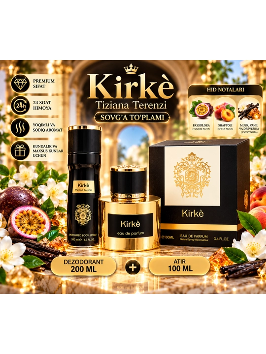 Erkaklar uchun maxsus to'plam, Kirka atiri va dezodaranti, atiri 100ml, dezodarant 200ml