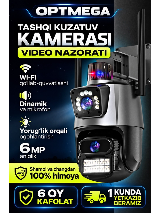 Kamera video kuzatuv quyosh panelli (sim kartali) 4G FULL HD sd kard - 