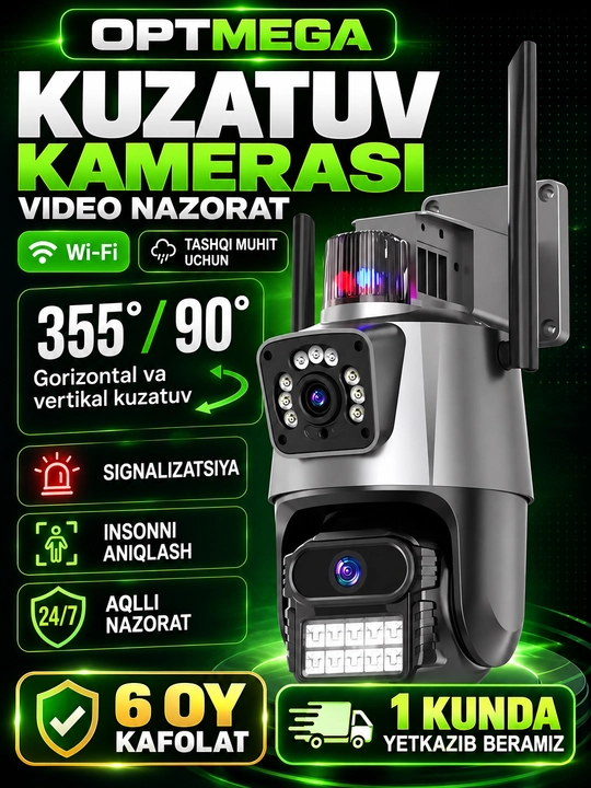 Kamera video kuzatuv quyosh panelli (sim kartali) 4G FULL HD sd kard - 