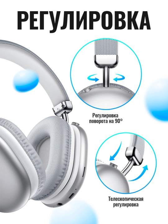 Hoco W35 Max katta simsiz Bluetooth 5.3 quloqchin, 90 soat, HiFi ovoz, mikrofon, TF karta